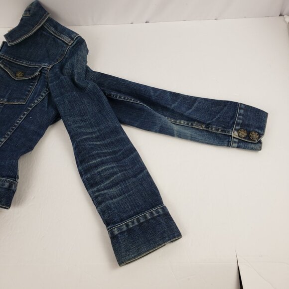 Harolds XS Blue Denim Jacket Vintage Jeans Fall Cotton Spandex Coat - Picture 10 of 16